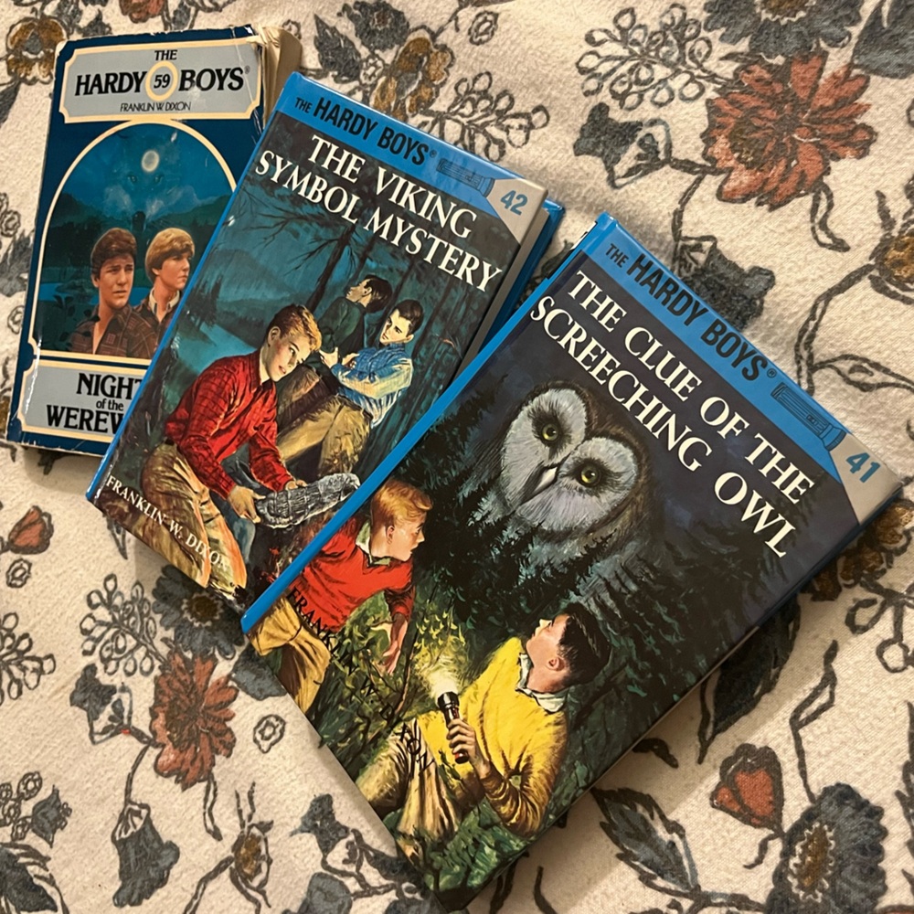 Hardy Boys The Clue of the Screeching Owl Night of the Werewolf, Viking Symbol